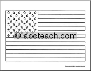 Coloring Page: USA Flag