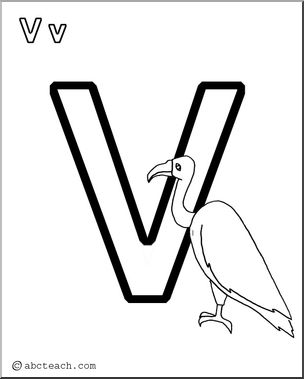 Coloring Page: Alphabet- V