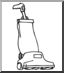 Clip Art: Vacuum Cleaner (coloring page)