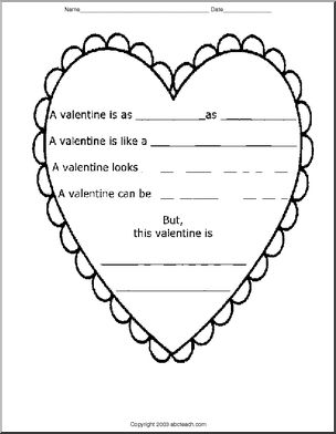 Poem Form: Heart (elementary)