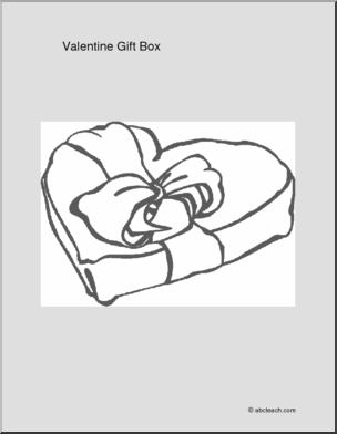 Coloring Page: Heart Box