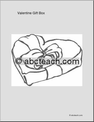 Coloring Page: Heart Box