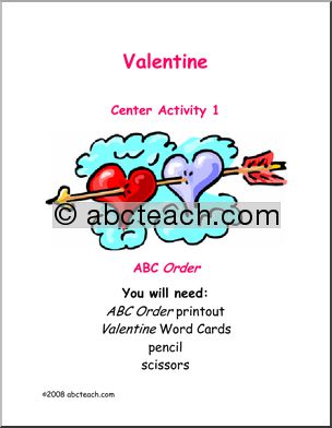 Learning Center: Valentine’s Day – ABC Order