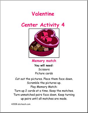 Learning Center: Valentine’s Day – Memory Game