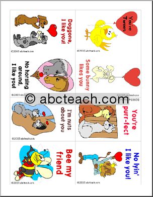 Greeting Cards: Valentines (set 1) -color