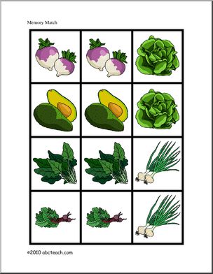 Memory Game: Garden Plant Cards (color)