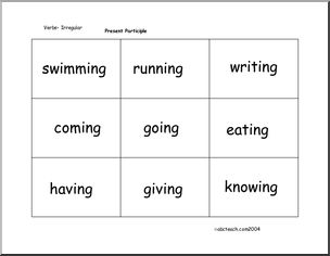 Verbs - Irregular (set 1) Flashcards I abcteach.com