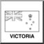 Clip Art: Flags: Victoria (coloring page)