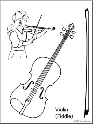 Coloring Page: Violin
