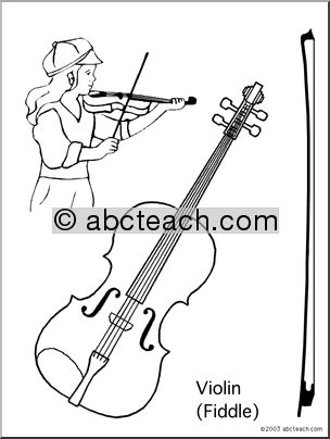 Coloring Page: Violin