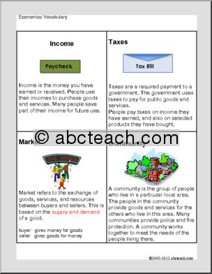 Economic Vocabulary (set 3) Fact Cards