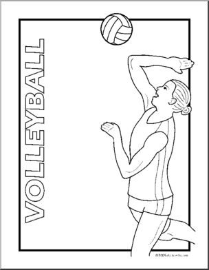 Coloring Page: Sport – Volleyball