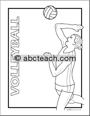 Coloring Page: Sport – Volleyball
