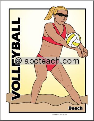 Poster: Sports – Beach Volleyball (color)