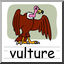 Clip Art: Basic Words: Vulture Color (poster)