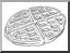 Clip Art: Waffle 1 (coloring page)