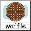 Clip Art: Basic Words: Waffle Color (poster)
