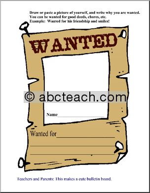 Wanted Poster: Good Deeds