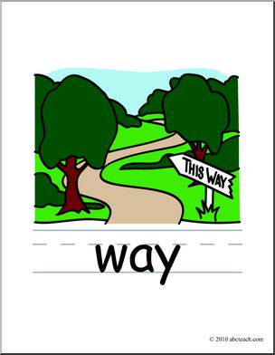 Clip Art: Basic Words: Way Color (poster)