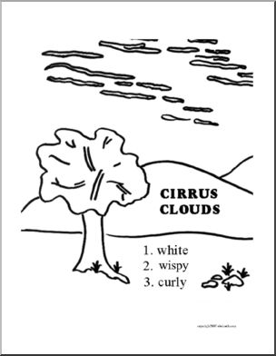 Coloring Page: Cirrus Clouds