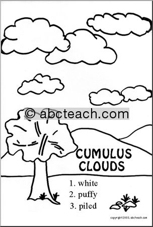 Coloring Page: Cumulus Clouds