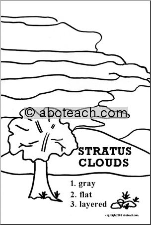 Coloring Page: Stratus Clouds