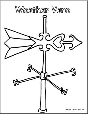 Coloring Page: Weather Vane