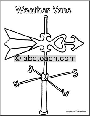 Coloring Page: Weather Vane