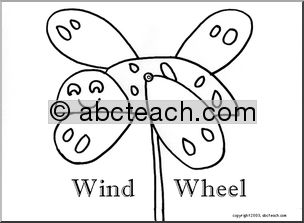 Coloring Page: Bug Wind Wheel