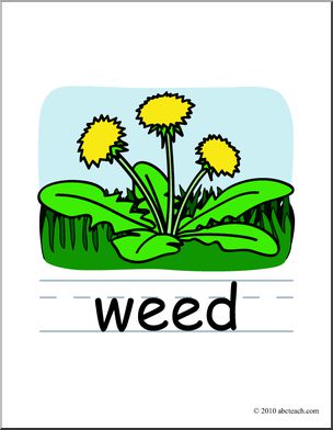 Clip Art: Basic Words: Weed Color (poster)