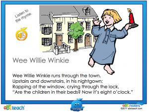 Interactive: Notebook: Language Arts: “Wee Willie Winkie”