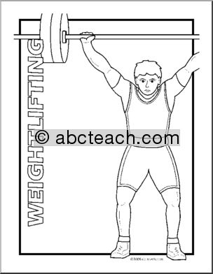 Coloring Page: Sport – Weightlifting