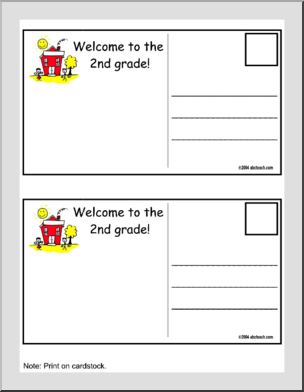Postcards: Welcome to 2nd Grade!