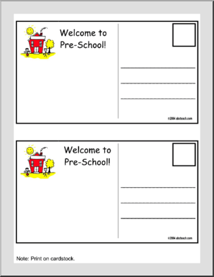 Postcards: Welcome to Pre-School!