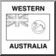 Clip Art: Flags: Western Australia (coloring page)