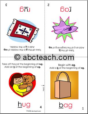Booklet ag-ug Words (color) (foldable) (k-1) Words from Words
