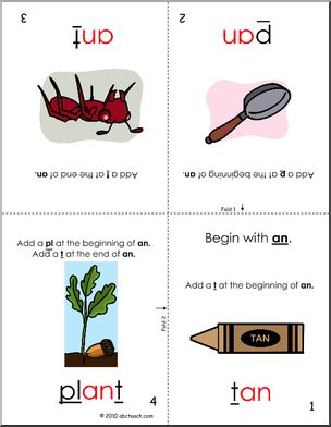 an Words Foldable Book (colored) (K-1) Words from Words