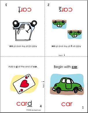 car Words Foldable Book (color) (k-1) Words from Words