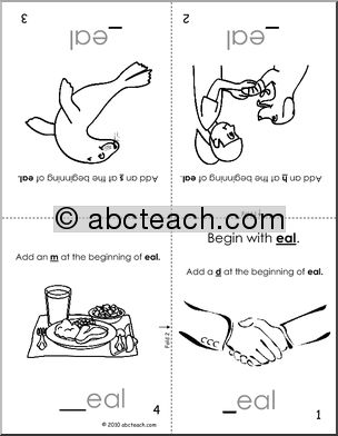 eal Words Blank Foldable Booklet (b/w) (k-1) Words from Words