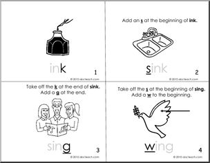ing-ink Words Book (b/w) (K-1) Words from Words
