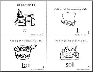 oil Words Booklet (b/w) (k-1) Words from Words