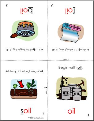 oil Words Booklet (color) (foldable) (k-1) Words from Words