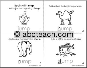 Booklet of ump Words (b/w) (primary) Words from Words