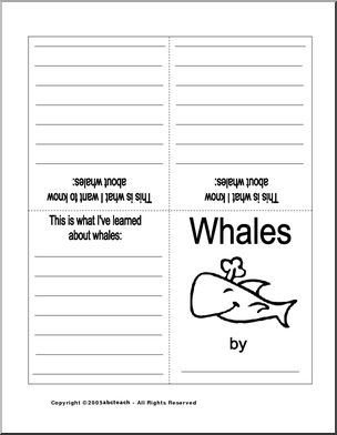 KWL:  Whales (booklet, b/w)