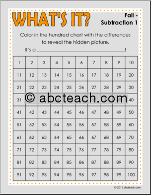 What’s It? Fall – Subtraction