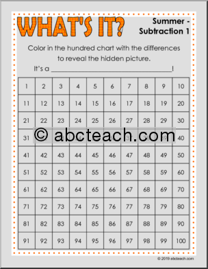 What’s It? Summer – Subtraction