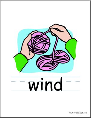 Clip Art: Basic Words: Wind 2 Color (poster)
