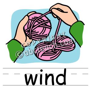 Clip Art: Basic Words: Wind 2 Color (poster)