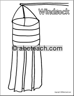 Coloring Page: Windsock