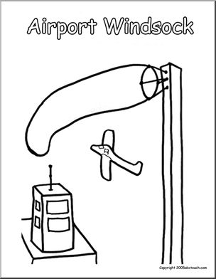 Coloring Page: Airport Windsock